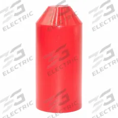 ELECTRIDUCT Heat Shrink End Caps: 25 Pk, 1.56 in I.D. Before Shrinking, 0.59 in I.D. After Shrinking (MPN HSEC-150-UV-RD-25PK). Key specifications — Shrink Tubing Properties: UV Light Resistant; Shrink Ratio: 3:1; Temp. Range: -55°C to 110°C; Brand: ELECTRIDUCT; _Pack Size: 25.