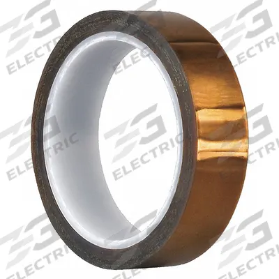 TAPECASE Film Tape: 3/8 in Wd, 36 yd Lg, 2.5 mil Thick, Polyimide Film, Silicone - High-Temperature Film Masking Tape