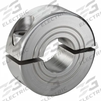 RULAND MANUFACTURING Shaft Collar: 2-Piece, Metric with Inch Bore, Round, Clamp-On - Stainless Steel Shaft Collars