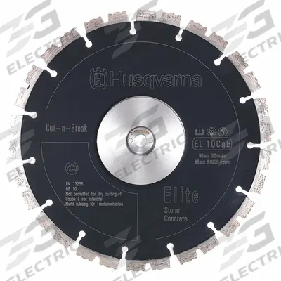 HUSQVARNA Diamond Saw Blade: Concrete, 9 in Blade Dia., 1 in Arbor Size, Wet, For Power Cutter - Concrete & Asphalt-Cutting Blades