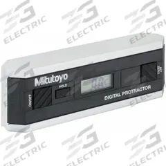 MITUTOYO Digital Protractor: -360°to 360°, +/-0.05° Accuracy, Aluminum, 6 in (MPN 950-318). Key specifications — attr1182192: 0.01° (0° to 9.99°), 0.1° (10° to 90°); attr1182193: Aluminum; attr1182194: +/-0.05°; attr1182197: Hold Function; attr1182199: LCD; attr1182218: MITUTOYO.