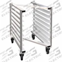 NEW AGE INDUSTRIAL Nesting "Z" Type Pan Rack: 8 Slots, 3 in Betw Shelves, 20 1/2 in Wd, 31 1/2 in Ht (MPN 51107). Key specifications — Brand: NEW AGE INDUSTRIAL; Material: Aluminum; Nesting: Yes; Pan Size: 18 x 26 in; Product Type: Pan Rack; NSF Certified: No; Full Size/Half Size: Half Size; Includes Top: No.