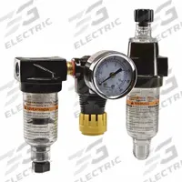 PARKER Filter/Regulator/Lubricator: 1/4 in NPT, 24 scfm, 250 psig Max Op Pressure, 5 micron, Mist (MPN 14A11B18F0GF). Key specifications — attr109588: 14; attr109546: Twist Drain (Filter Bowl); attr109524: PARKER.