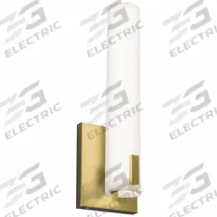 LEDSconce: Satin Brass, 1,200 lm, 3000K, 90 CRI, 15.5 W Fixture Watt, 120V AC, Dimmable, 3 3/4 in Lg (MPN BWNS051412L30D1SB). Key specifications — Voltage: 120V AC; Brand: AFX INC.; Color Temperature: 3000K; Housing Finish/Housing Color (Broad): Satin Brass.