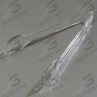 CARLISLE Salad Tongs: 9 in Overall Lg, Clear, NSF Certified, Plastic - Serving Tongs