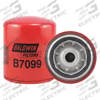 BALDWIN FILTERS Oil Filter: B7099, 3/4"-16 Thread Size, 4 7/16 in Overall Ht, 3 11/16 in Outside Dia. Key specifications — Baldwin Interchange: B7099; Brand: BALDWIN FILTERS; Compatible Vehicle Make: Fendt; Includes: G401 Integral Gasket; Media Material: Cellulose.