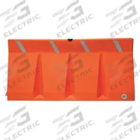APPROVED VENDOR Traffic Barrier: 33 3/4 in Overall Ht, 69 3/4 in x 33 3/4 in, Diamond, Reflective (MPN TB-6-10). Key specifications — Color: Orange; Manufacturer Part Number: TB-6-10; Brand: APPROVED VENDOR; Accepts Light: Yes; Body Material: Plastic; Legend: No Legend; Style: Jersey Barrier.
