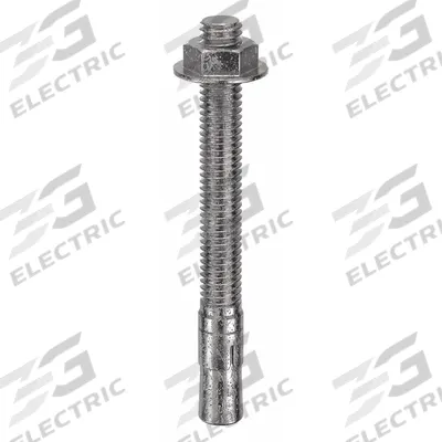 MKT FASTENING Wedge Anchor: 3 3/4 in Overall Lg, 3/8 in Dia, 3/8"-16 Thread Size, Plain - 316 Stainless Steel Wedge Anchors