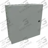 HAMMOND Junction Box: Steel, 16 in x 16 in x 6 in, NEMA 1, Solid Cover, Hinged, Included, Painted (MPN CHKO16166). Key specifications — Brand: HAMMOND; Closure Method: 1/4-Turn Latch; Knockouts: Included.