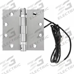 SDC Electrified Hinge: Stainless Steel, 4 in Leaf Ht, 2 1/4 in Leaf Wd (MPN PTH-4Q). Key specifications — Material: Stainless Steel.