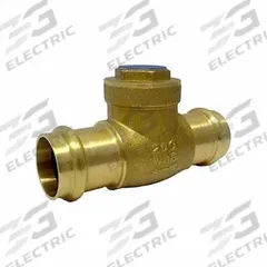 MILWAUKEE VALVE Swing Check Valve: Swing, Inline Valve Body, 3/4 in Pipe Size, Press x Press, Brass (MPN UP0969000034). Key specifications — Brand: MILWAUKEE VALVE.