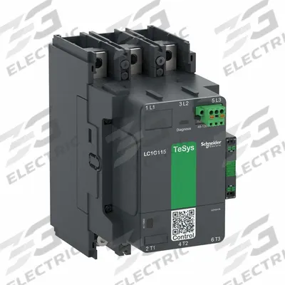 SCHNEIDER Contactor: 3 Poles, 3NO Contacts, 150 A - Non-Reversing IEC Contactors