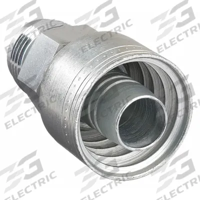 AEROQUIP Hydraulic Crimp Fitting: Steel x Steel, Straight, -6 For Hose Dash Size - Aeroquip Crimp Hydraulic Hose Fittings with JIC Connection