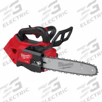MILWAUKEE Battery-Powered Chainsaw: 12 in Bar Lg, Top Handle, Auto Chain Oiler, 18 V, 35 cc (MPN 2826-20C). Key specifications — Brand: MILWAUKEE.