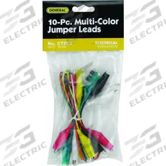 GENERAL Test Lead Kit: CAT I, Alligator Clip, 1 1/2 ft Lg, PVC (MPN CT800). Key specifications — Brand: GENERAL.