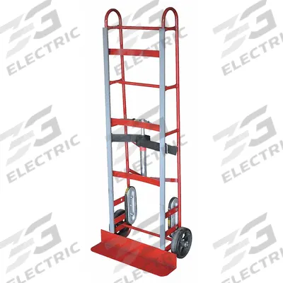 Dayton Appliance Hand Truck: 750 lb, Vertical Dual-Loop, Red, 8 in Wheel Dia. - General Purpose Appliance Hand Trucks