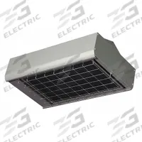 FOSTORIA Electric Infrared Heater: 4300W Watt Output, 240V AC, 1 or 3 Phase, Hardwired, Aluminum (MPN FSA-4324-3). Key specifications — Wattage Output: 4300W; Voltage: 240V AC; Brand: FOSTORIA; Electrical Connection: Hardwired; Element Type: Flat Panel Emitter; Housing Color: Silver; Housing Material: Aluminum; Overall Dimensions - L x W x D: 25-1/16 in x 14-3/4 in x 9-1/4 in.