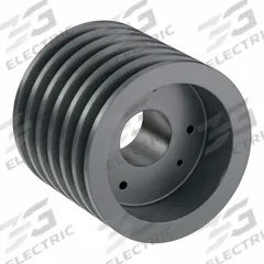 APPROVED VENDOR V-Belt Pulley: B52, 6 Groove, 5.55 in OD, Bushed Bore, SD, Quick Detachable (MPN 6B52SD). Key specifications — attr1318293: B52; attr1318301: 5.2 in (5L, B); attr1318291: 5L, B, or BX.