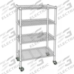 APPROVED VENDOR Wire Shelving Unit: 60 in x 18 in x 68 in, Dry, Split Sleeve, 4 Shelves, White (MPN 3TPE6). Key specifications — attr15738: White; attr14157: Powder Coated; attr14150: Dry; attr14159: Round; attr5304: 4; attr14155: (2) Swivel; attr14158: Steel; attr14156: Polymer.