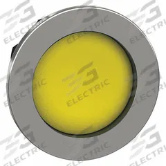 SCHNEIDER ELECTRIC Push Button Head: 30 mm Panel Size, Non-Illuminated, Metallic, Yellow (MPN ZB4FA56). Key specifications — Manufacturer Part Number: ZB4FA56; Compatible Operator Illumination: Non-Illuminated; Compatible with Series: XB4; Head Attachment Type: Screw-On; Head Material: Metal; Brand: SCHNEIDER.