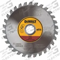 DEWALT Circular Saw Blade: 5 1/2 in Blade Dia., 30 Teeth, 0.06 in Cut Wd, 13/16 in Arbor Size (MPN DWA7770). Key specifications — attr1116119: DEWALT; attr1145631: Ferrous Metals.