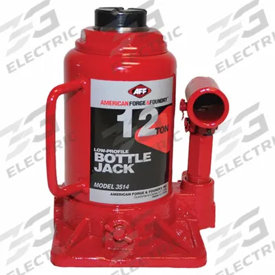 AMERICAN FORGE & FOUNDRY Bottle Jack: Steel, Mechanical, 12 ton Load Capacity - High-Clearance Bottle Jacks
