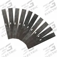 ROBERTS Scraper Blade: 4 in Overall Lg (MPN 10-442-10). Key specifications — attr1004902: ROBERTS; attr1034539: Carbon Steel; attr1017570: Standard End.