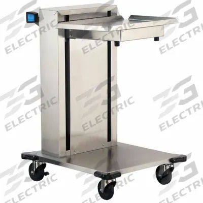 LAKESIDE Rack Dispenser Cart: 6 Trays, 36 1/2 in Overall Ht, 31 1/2 in Overall Lg - Glass Rack Dispenser Carts
