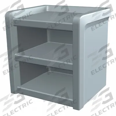 CORTECH Nightstand: Black, 21 1/2 in Overall Ht, 21 in Overall Wd, 18 in Overall Dp - Nightstands