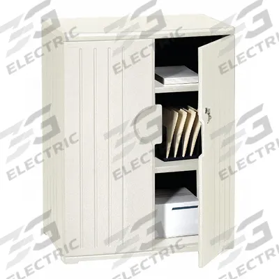 ICEBERG Storage Cabinet: Platinum Granite, Plastic, 46 in Overall Ht, 36 in Overall Wd - Counter Height Storage Cabinets