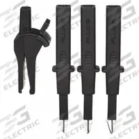 FLUKE Test Probe Kit: CAT II 1000V/CAT III 1000V, Flex Clip, 9 in Lg, Steel, Black, 1,000 V Max Volt (MPN TLK290). Key specifications — Color: Black; Brand: FLUKE.
