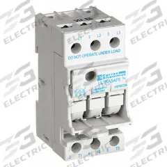 MERSEN Fuse Block: Finger-Safe, 3 Pole, 600 V AC, DIN Rail Mounting, Screw Termination (MPN USFMCCM). Key specifications — Brand: MERSEN.