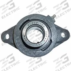 NTN 2 Bolt Flange Bearing: Radial Ball, 1 11/16 in Bore, Cast Iron, Eccentric Collar, 7 3/32 in Lg (MPN UELFLU-1.11/16M). Key specifications — Bore Type: Cylindrical; Brand: NTN; Lubricant Material: NLGI #3 Equivalent; Mounting Bolt Size: 1/2 in; System of Measurement: Inch.