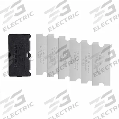 OLFA Scraper Blade: 1 9/16 in Overall Wd - Replacement Scraper Blades