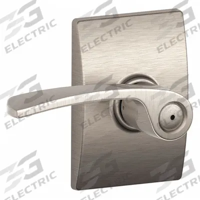 SCHLAGE Door Lockset: Privacy Lever Locksets, Nickel
