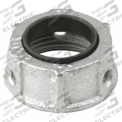 RACO Insulating Bushing: Iron, Zinc Plated, 1/2 in Trade Size, 9/16 in Overall Lg, Insulated (MPN 1132). Key specifications — Insulated: Yes; Brand: RACO.