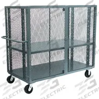 JAMCO Security Cart: 3,000 lb, 60 in L x 24 in W Self, 66 in L x 28 in W x 57 in H Overall Dim, Gray (MPN VB260P600GP). Key specifications — Shelf Type: Fixed; Caster Brake Type: No Brake Included; Brand: JAMCO; Caster/Wheel Configuration: (2) Swivel; Shelves Included: 2.