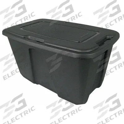 HOMZ Storage Tote: 32 gal, 31 7/8 in x 20 in x 17 3/4 in, Gray Body, Gray Lid - Colored Totes with Snap-On Lids