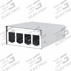 METZ CONNECT RJ45 Housing: Surface, Steel, RJ45, 4 Ports, Unequipped (MPN 130861-0402-E). Key specifications — Housing Material: Steel; Includes Connector: Unequipped; Mounting Type: Surface; Product Type: Module Housing; Connector Color: White; Connection Type: RJ45.