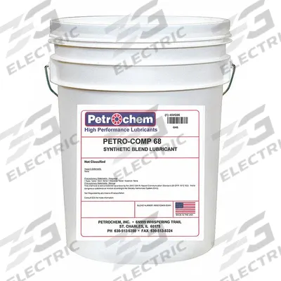 PETROCHEM Compressor Oil: 5 gal, Pail, 20 SAE Grade, 68 ISO Viscosity Grade - Air Compressor Oils