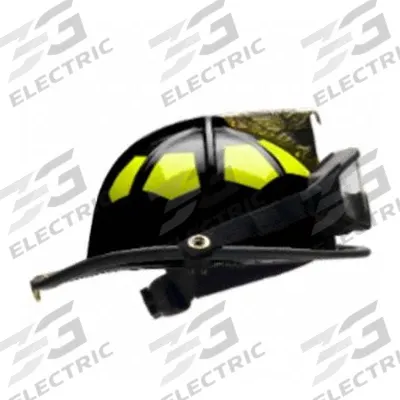 BULLARD Fire Helmet: Black, Fiberglass