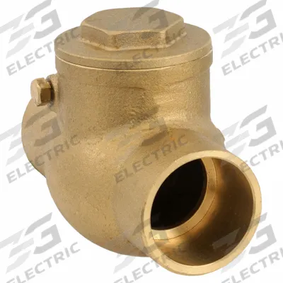 APPROVED VENDOR Swing Check Valve: Swing, Inline Valve Body, 1 in Pipe Size, Sweat x Sweat - Brass Inline Swing Check Valves