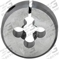 CLE-LINE Round Threading Die: M4x0.7 Metric, 13/16 in OD, Adj, High Speed Steel (MPN C65737)