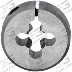 CLE-LINE Round Threading Die: M4x0.7 Metric, 13/16 in OD, Adj, High Speed Steel (MPN C65737)