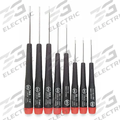 WIHA Precision Screwdriver Set: 1-10 Pieces, 8 Pieces, Hex Tip, Ergonomic Grip - Precision Screwdriver Sets