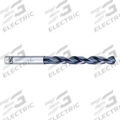 OSG Jobber Length Drill Bit: 1-1/32", 130° R-Thinning Point, V-Coated Cobalt - Coolant-Through Cobalt Jobber-Length Drill Bits