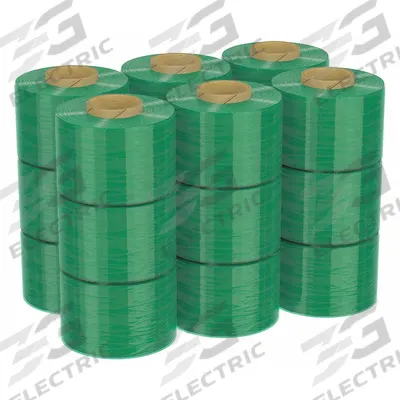 GOODWRAPPERS Stretch Wrap Film: 80 ga Gauge, 3 in Overall Wd, 1,000 ft Overall Lg, 1-Side - Handle with Brake Stretch Wrap