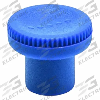 ELESA Hand Knob: Blind Hole, 5005, Blue, Plastic, M8 Thread, Plastic w/ SS Thread - Visually-Detectable Knurled Knobs with Threaded Hole
