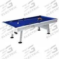 HATHAWAY Pool Table: 55 in Overall Wd, 31 in Overall Ht, 99 in Overall Lg, Aluminum, Blue (MPN BG3147). Key specifications — attr989543: Powder Coated; attr989523: Racking Triangle; attr989535: Pool Table; attr989510: HDF Laminate; attr989508: HATHAWAY; attr989509: Blue.