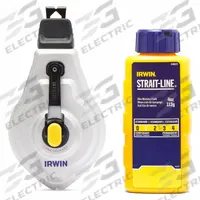 IRWIN Chalk Line Reel: 6:1, 100 ft Line Lg, Silver, 1.8 oz Fill Wt, Turn Cap Door, Blue (MPN IWHT48445BC). Key specifications — attr1270037: 6:1; attr1270064: IRWIN; attr1270076: Aluminum.